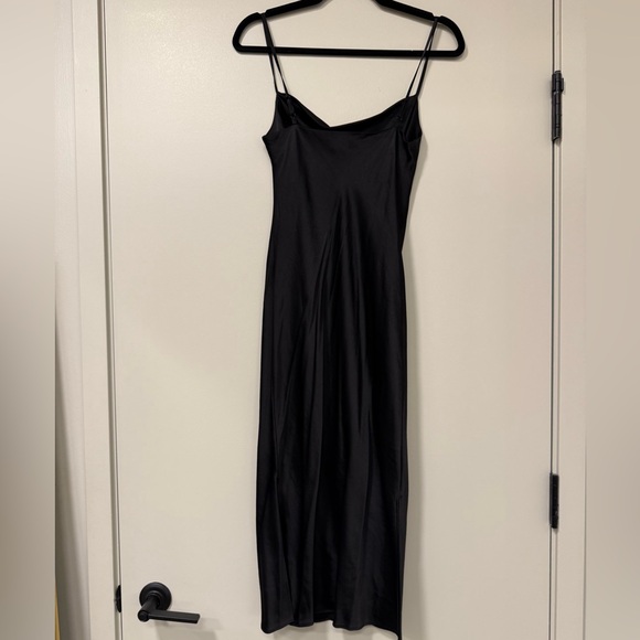 Express Black Satin Midi Dress Size XS - Picture 4 of 4